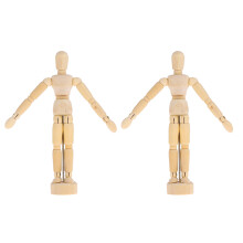 6Pièces Bois Articulé Beige, Manikins Posables Pour Artistes