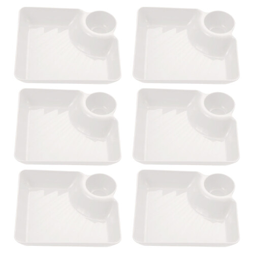 12Pièces Assiettes PP Blanches Coupelle Pour Cuisine Maison