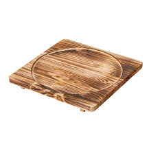 4Pcs Home Use Wooden Stone Pot Base Pad Heat Insulated Tableware Mat