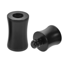2Pcs Black Billiard Cue Joint Protectors Quick Install Plastic