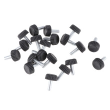 60Pcs Black Adjustable Foot Cups for Furniture Legs with Plastic Base
