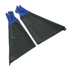 2Pairs Waterproof PVC Gloves Anti-Skid Oil Resistant Protective Gloves