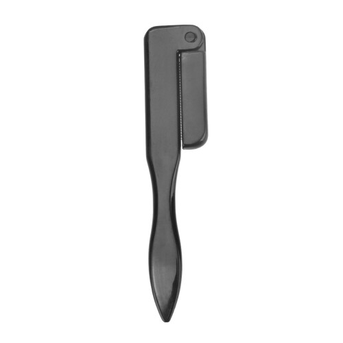 Black Foldable Eyebrow Comb Metal Seeth Sturdy Grooming Tool