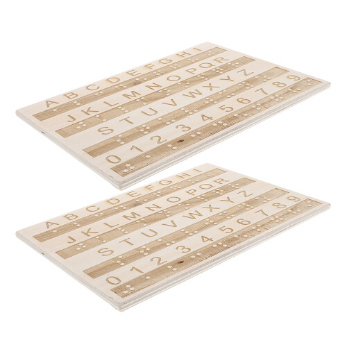 10Pièces Support Braille En Bois Multi, Outil Éducatif Pour Aveugles
