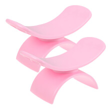 10St Compact Roze Nagelpillow Handsteun Plastic Manicure Thuis