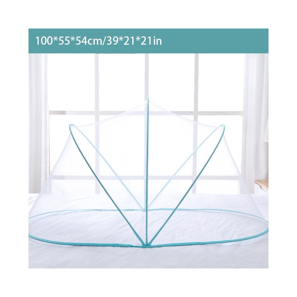 (Blue, S) Mosquito Repellent Crib Net Tent For Baby Bed Infant Foldable Kids Portable