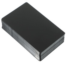 600Pièces Cartes De Visite Métal Aluminium Noires Lisses À Graver DIY