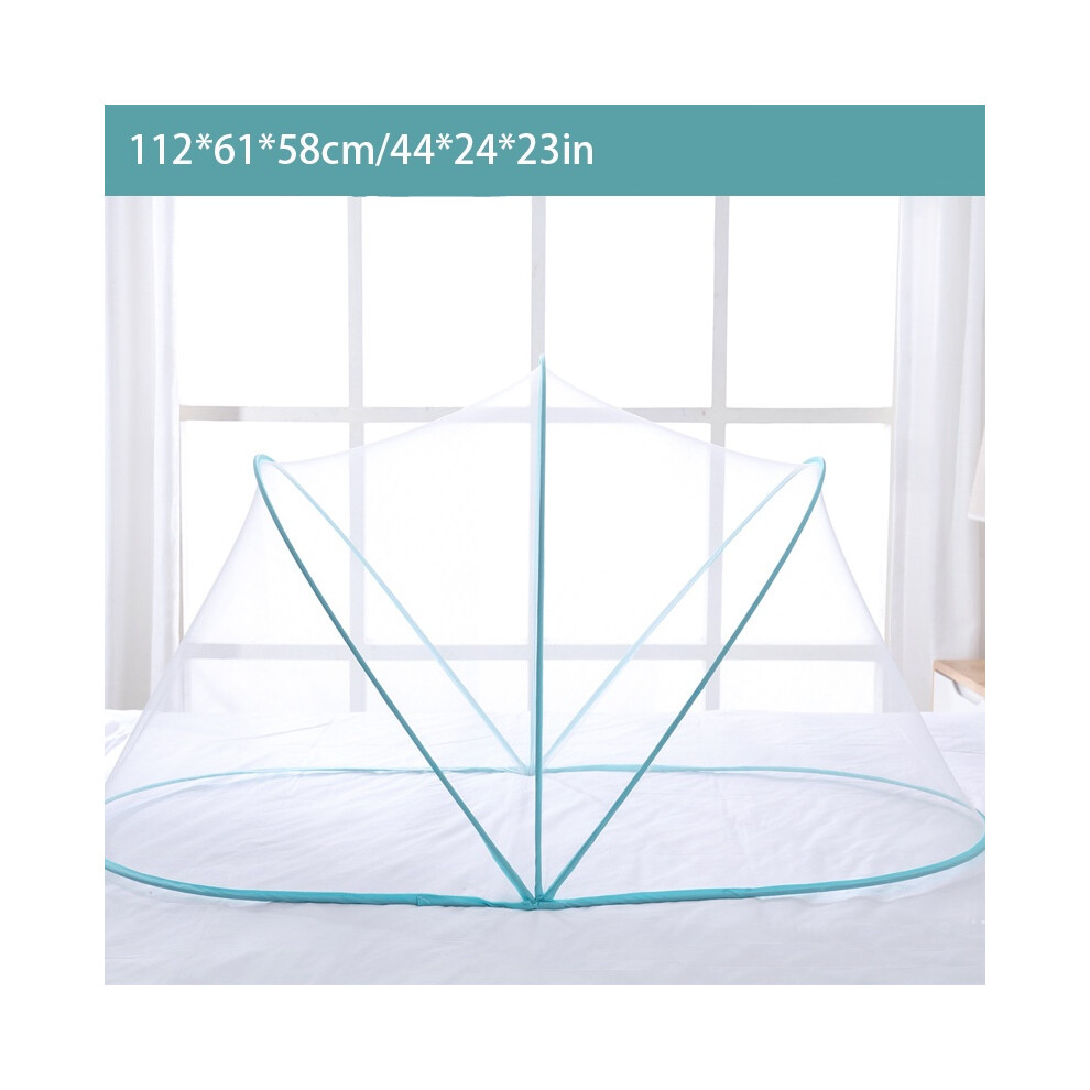 (Blue, M) Mosquito Repellent Crib Net Tent For Baby Bed Infant Foldable Kids Portable