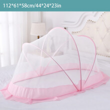 (Pink+Anti-mosquito Cloth,M)Tienda de red repelente de mosquitos para cuna para cama de bebé bebé niños plegable portátil