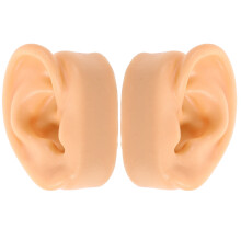 4Paires Oreilles Factices Beige Modèles En Silicone Pour Farces