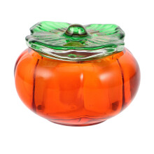 3Pièces Récipient Verre Orange Design Compact Transparent
