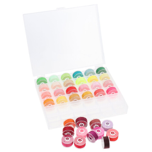 4Sets Sewing Bobbin Threads with Case Multi-Color Durable Thread Kit