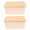 2Pcs Plastic Bamboo Lid Baskets Stylish Kitchen Countertop Organizer 1