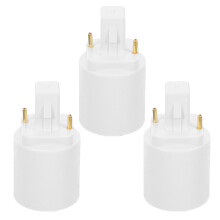 15Pcs Durable White G24d to E27 Lamp Socket Adapter for LED Bulbs
