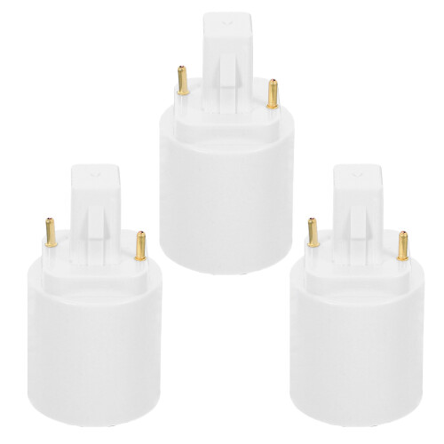 15Pcs Durable White G24d to E27 Lamp Socket Adapter for LED Bulbs