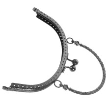 2Pcs Vintage Style Black Metal Purse Frame DIY Handbag Clasp Accessory