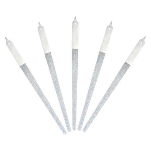 15Pcs Silver Metal Nail Files Double Sided Buffer for Nail Art Use