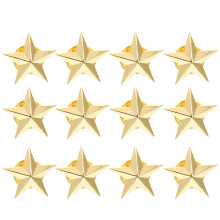 24St Gouden Stervormige Badges Metalen Spelden Kleding Decoratie