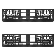 2St Universeel Montageplaat Frame Zwart ABS Voor Auto’s