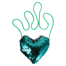 2Pcs Sequin Heart Purse for Girls Small Crossbody Bag Assorted Colors