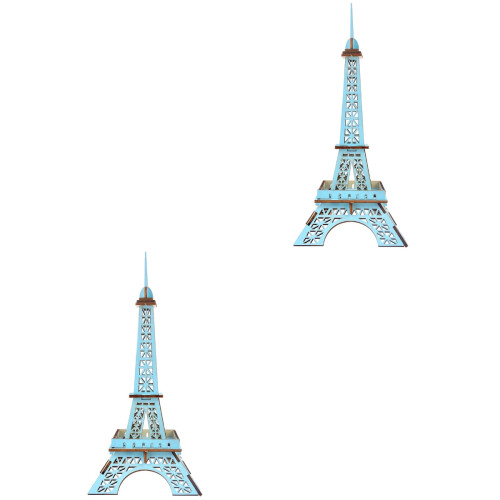 2Pièces Puzzle Jouet Tour Eiffel 3D Durable Pour Enfants 2