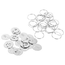 Stainless Steel Numbered Id Tags Round Metal Disc Labels