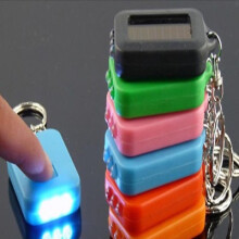 Mini 3led Solar Power Rechargeable Flashlight Light Keychain Lamp