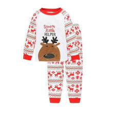 (White,110 Child)Otoño Niños Navidad Pijama Conjunto Múltiples Patrones Algodón Ropa Mezcla