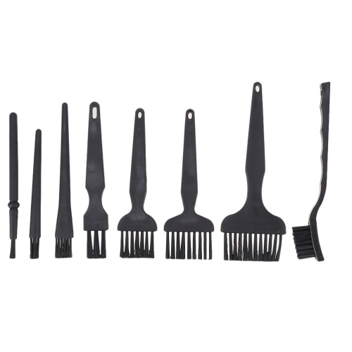 24Pièces Brosse Dustpan Clavier Noir Lavable Usage