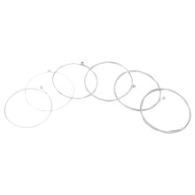 6Pièces Cordes Guitare Acoustique Métal Argent Remplacement Durable