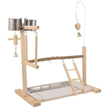 1Ensemble Perchoir Bois Naturel Pour Perroquet Morsure Résistant