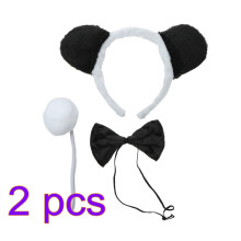6Stk Kinder Panda Haarbänder Aus Baumwolle Mit Schleife Und