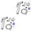 2Ensembles Douche Bidet Acier Inoxydable Argenté Usage Facile 3