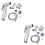 2Ensembles Douche Bidet Acier Inoxydable Argenté Usage Facile 6