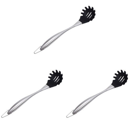 3Pièces À Nouilles Silicone Noire Cuisine Flexible 1