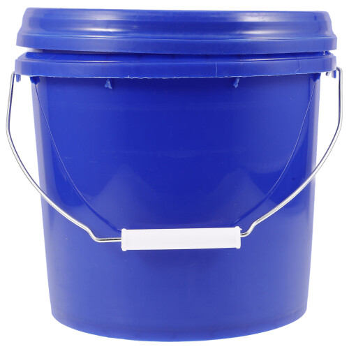 2Pièces Seau Bleu Durable Avec Couvercle