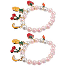 6Stk Kinderschmuck Perlenarmband Kinder Armbänder