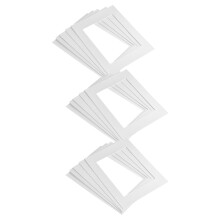 75Pcs Durable White Paper Photo Frame Mats for DIY Picture Matting