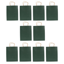 50Pièces Sacs Papier Kraft Vert Pour Boulangerie
