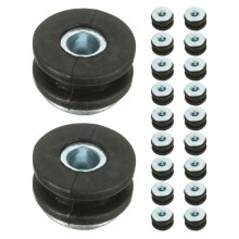 8Sets Motorbike Shock Absorber Rubber Grommets Metal Assorted Color