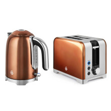 Swan Solace Copper Kettle & 2 Slot Toaster Set