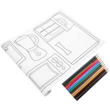 2Sets Kinder Zeichenpapierrolle Bunt Malposter Ideal Für Kreatives