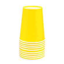 300Pcs Eco Yellow Paper Cups Disposable DIY Craft Cups for Kids Art