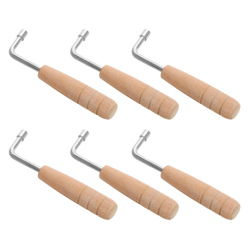 18Pièces Clé Lyre Design Unique Bois Acier Clair Stable