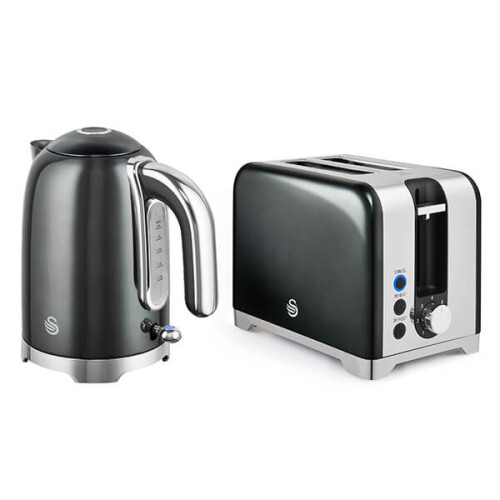 Swan Swan Solace Graphite Kettle & 2 Slot Toaster Set