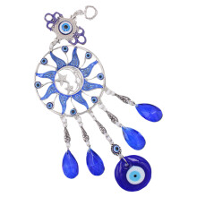 4Pcs Blue Evil Eye Metal Dream Catcher Home Wall Hanging