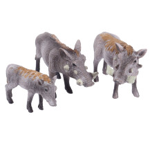 2Ensembles Décorations Sanglier Simulation Plastique Gris Accessoire