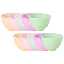 20Pièces Bols Silicone Flexible DIY Masques