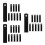 30Pièces Accessoires Fire Starter Acier Noir Camping 5