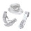9Pcs Lightweight Silver Jazz Hat and Accessories for Dance Performance 1